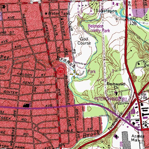 Topographic Map of Trumpet Branch, VA