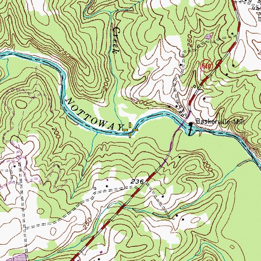 Topographic Map of Turkey Egg Creek, VA