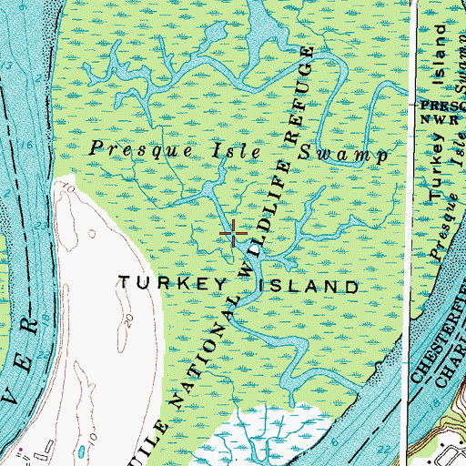 Topographic Map of Turkey Island, VA