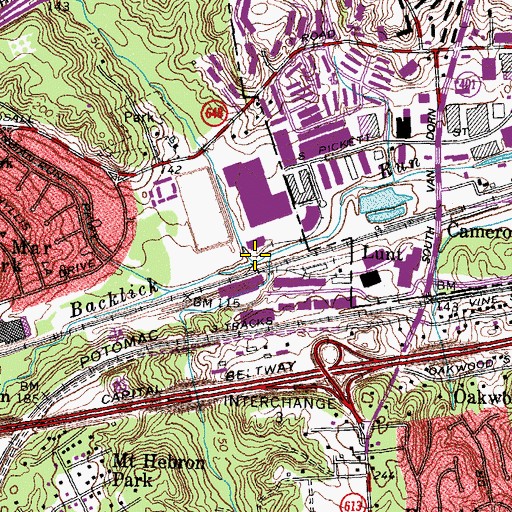 Topographic Map of Turkeycock Run, VA