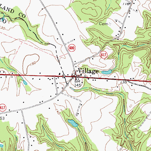 Topographic Map of Village, VA