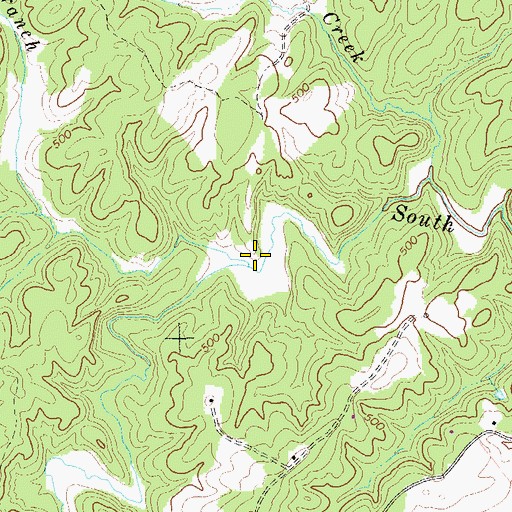 Topographic Map of Walnut Branch, VA
