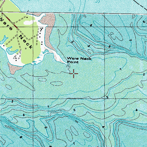 Topographic Map of Ware Neck Point, VA