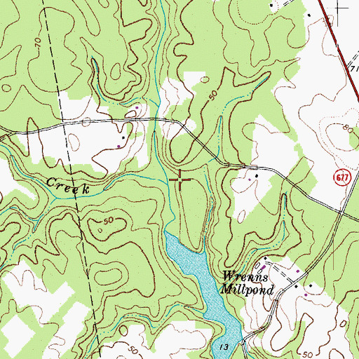 Topographic Map of Warren Creek, VA