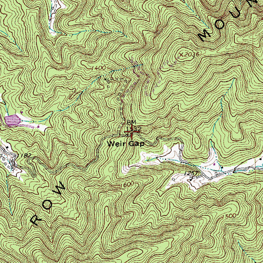 Topographic Map of Weir Gap, VA