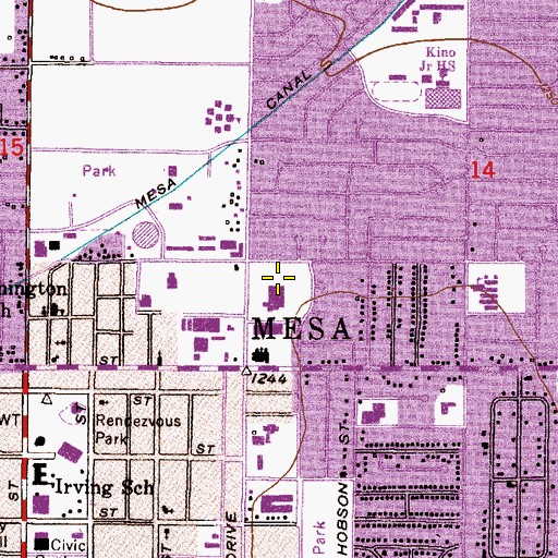 Topographic Map of Promise Hospital of Phoenix, AZ