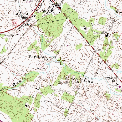 Topographic Map of Westbrook Run, VA