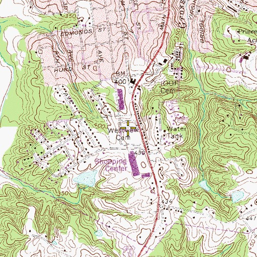 Topographic Map of Westview Cemetery, VA
