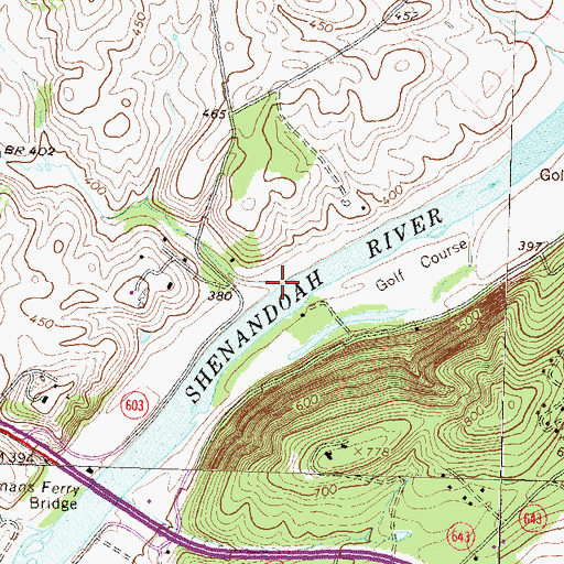 Topographic Map of Wheat Spring Branch, VA