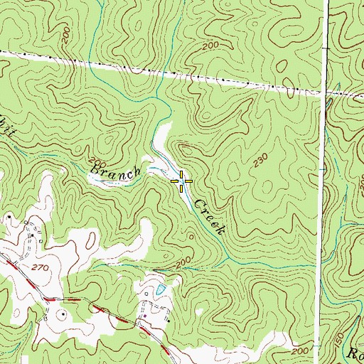 Topographic Map of Whit Branch, VA