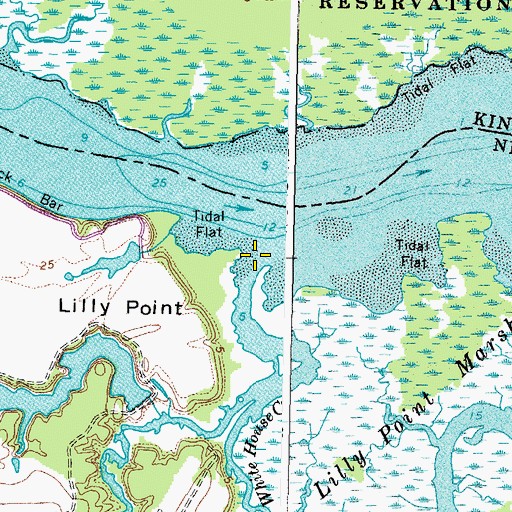 Topographic Map of White House Creek, VA