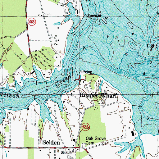 Topographic Map of Wilson Creek, VA