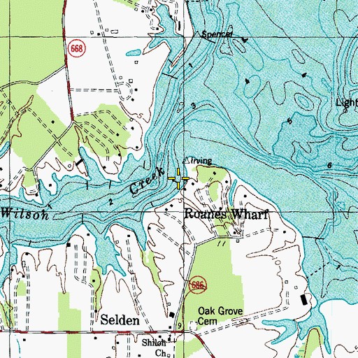 Topographic Map of Wilson Creek, VA