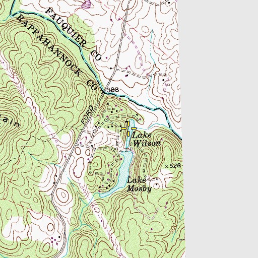 Topographic Map of Lake Wilson, VA