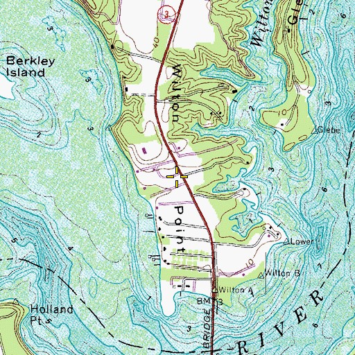Topographic Map of Wilton Point, VA