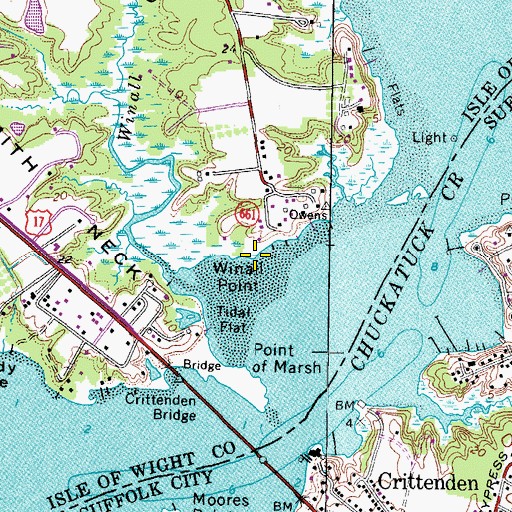 Topographic Map of Winall Point, VA