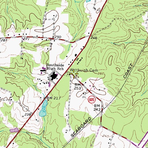 Topographic Map of Wittbuish Cemetery, VA
