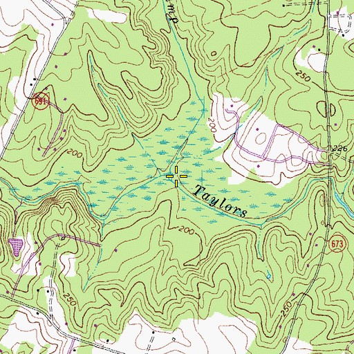 Topographic Map of Wolf Swamp, VA
