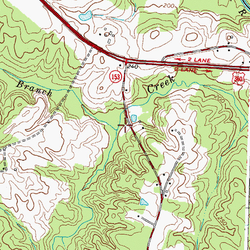 Topographic Map of Wolfes Branch, VA