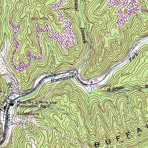 Topographic Map of Wolfpen Branch, VA