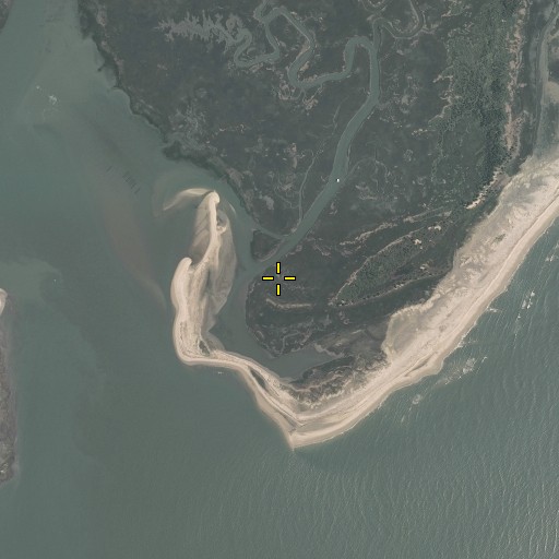 Aerial/Satellite Image of Wreck Island Creek, VA