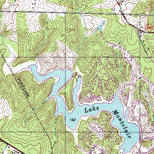 Topographic Map of Hunter Run, VA