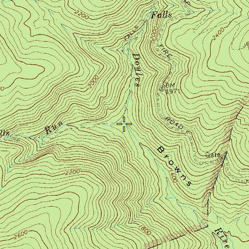 Topographic Map of Jones Run, VA