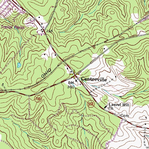Topographic Map of Centreville, VA