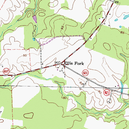 Topographic Map of Ellis Fork, VA
