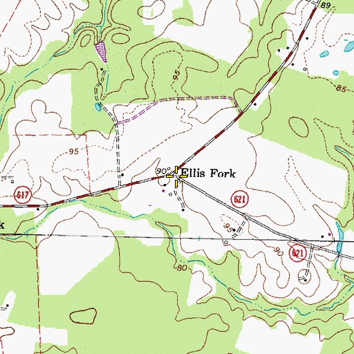 Topographic Map of Ellis Fork, VA