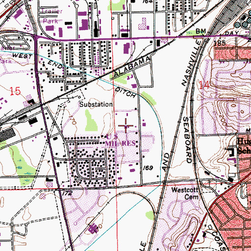 Topographic Map of Capital City Boys Club, AL