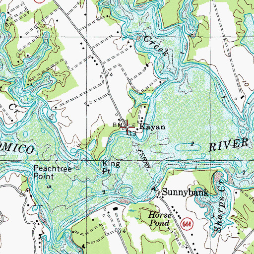 Topographic Map of Kayan, VA
