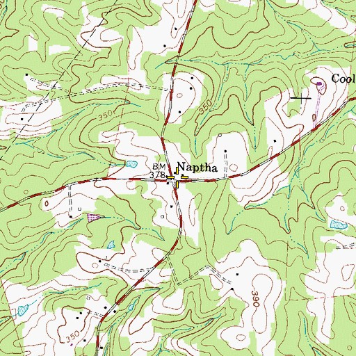 Topographic Map of Naptha, VA