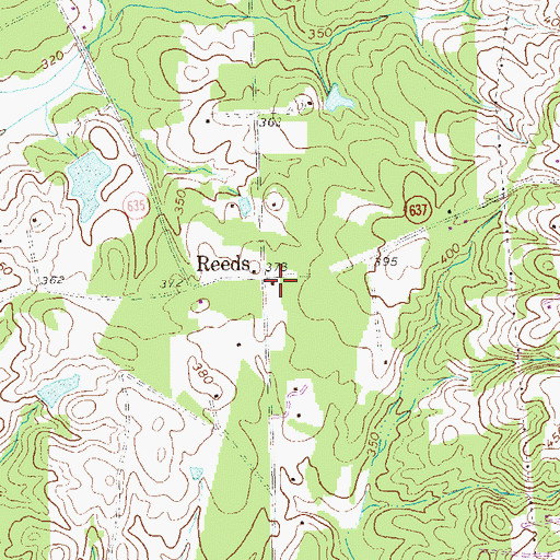 Topographic Map of Reeds, VA