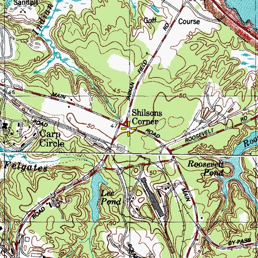 Topographic Map of Shilsons Corner, VA