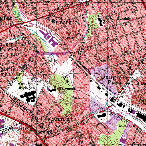 Topographic Map of Doctors Run, VA