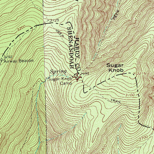Topographic Map of Sugar Knob Camp, VA