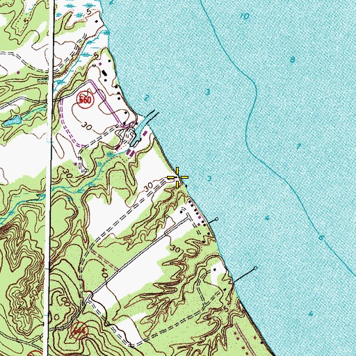 Topographic Map of Wildwood Beach, VA