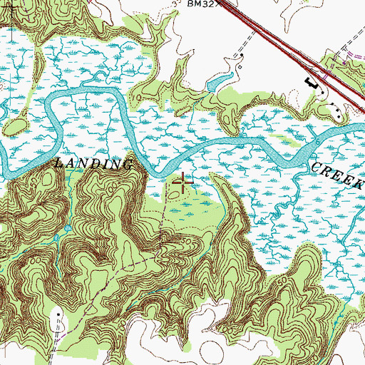 Topographic Map of Baker Landing, VA