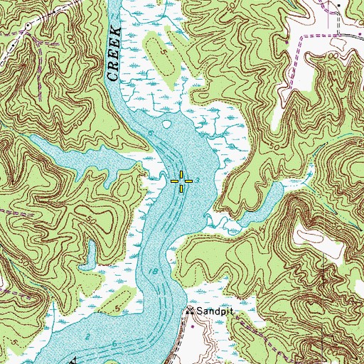 Topographic Map of Booker Bar, VA