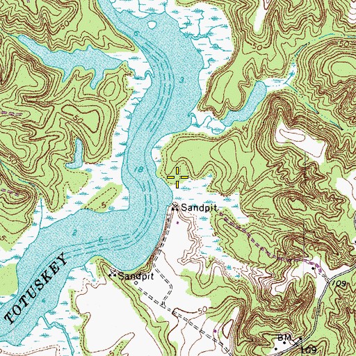 Topographic Map of North Bend Landing, VA