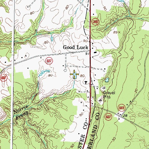 Topographic Map of Norris Pond, VA