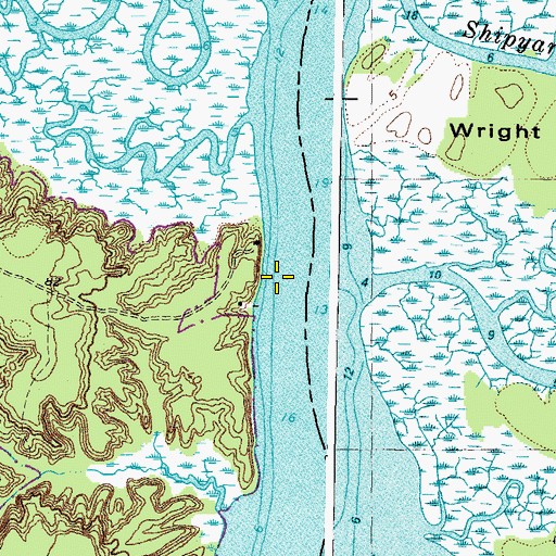 Topographic Map of Belfast Bank, VA
