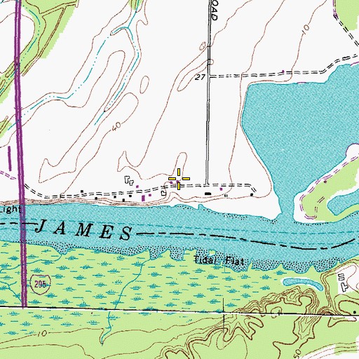 Topographic Map of Varina Farm, VA