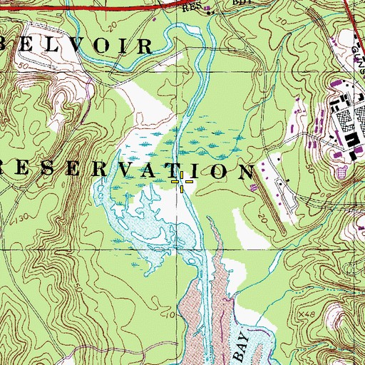 Topographic Map of Accotink Creek, VA