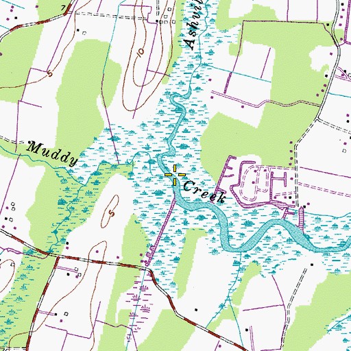 Topographic Map of Ashville Bridge Creek, VA