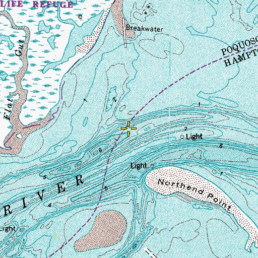 Topographic Map of Back River, VA