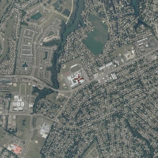 Aerial/Satellite Image of Bayside High School, VA
