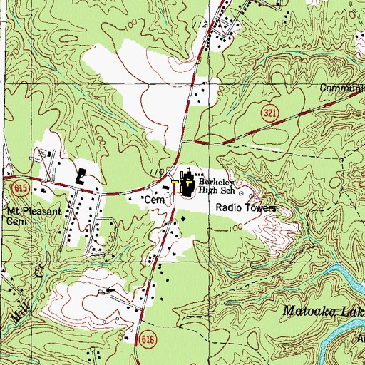 Topographic Map of Berkeley High School, VA