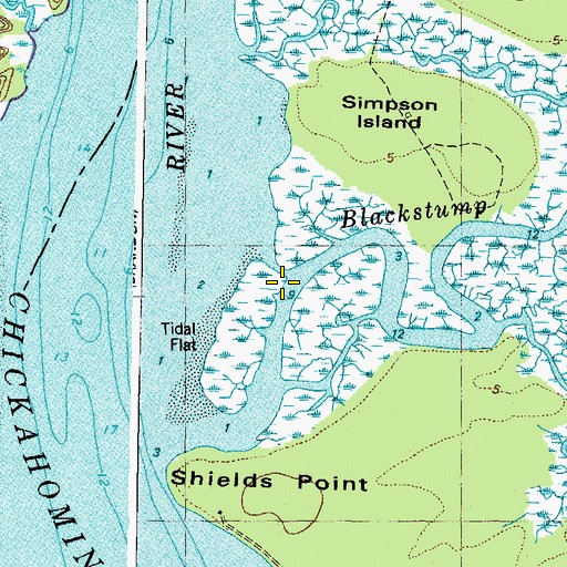 Topographic Map of Blackstump Creek, VA